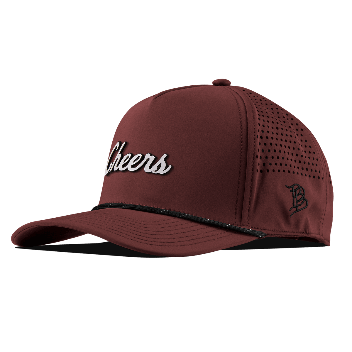 Cheers Curved 5 Panel Rope Maroon/Black