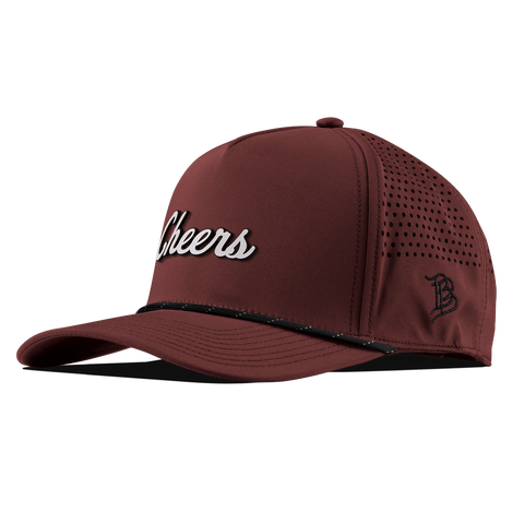 Cheers Curved 5 Panel Rope Maroon/Black