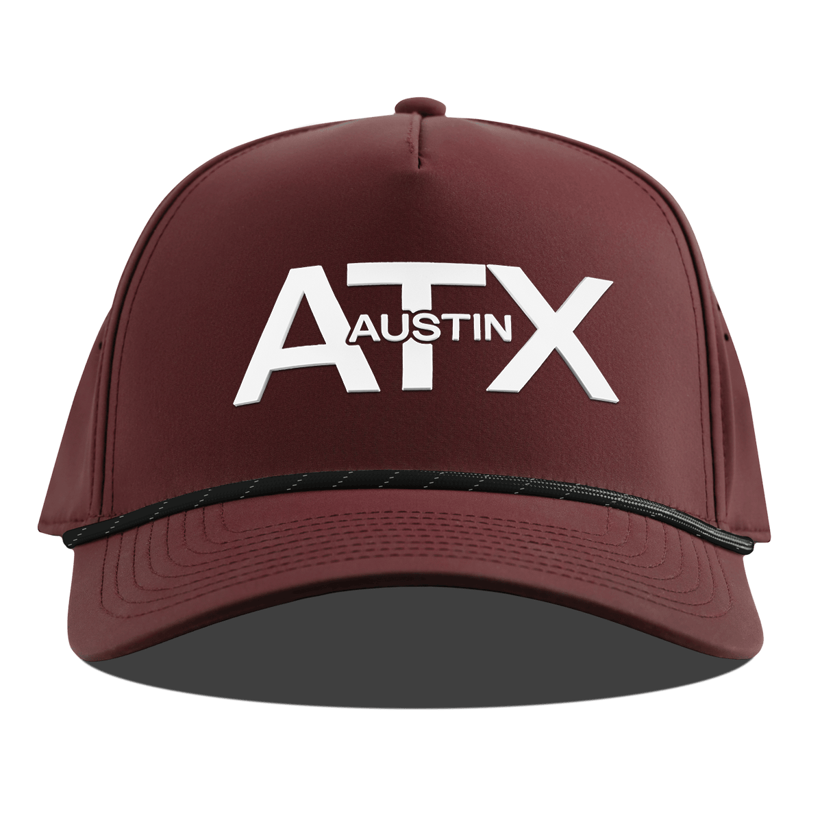 City Block Austin Curved 5 Panel Rope Maroon