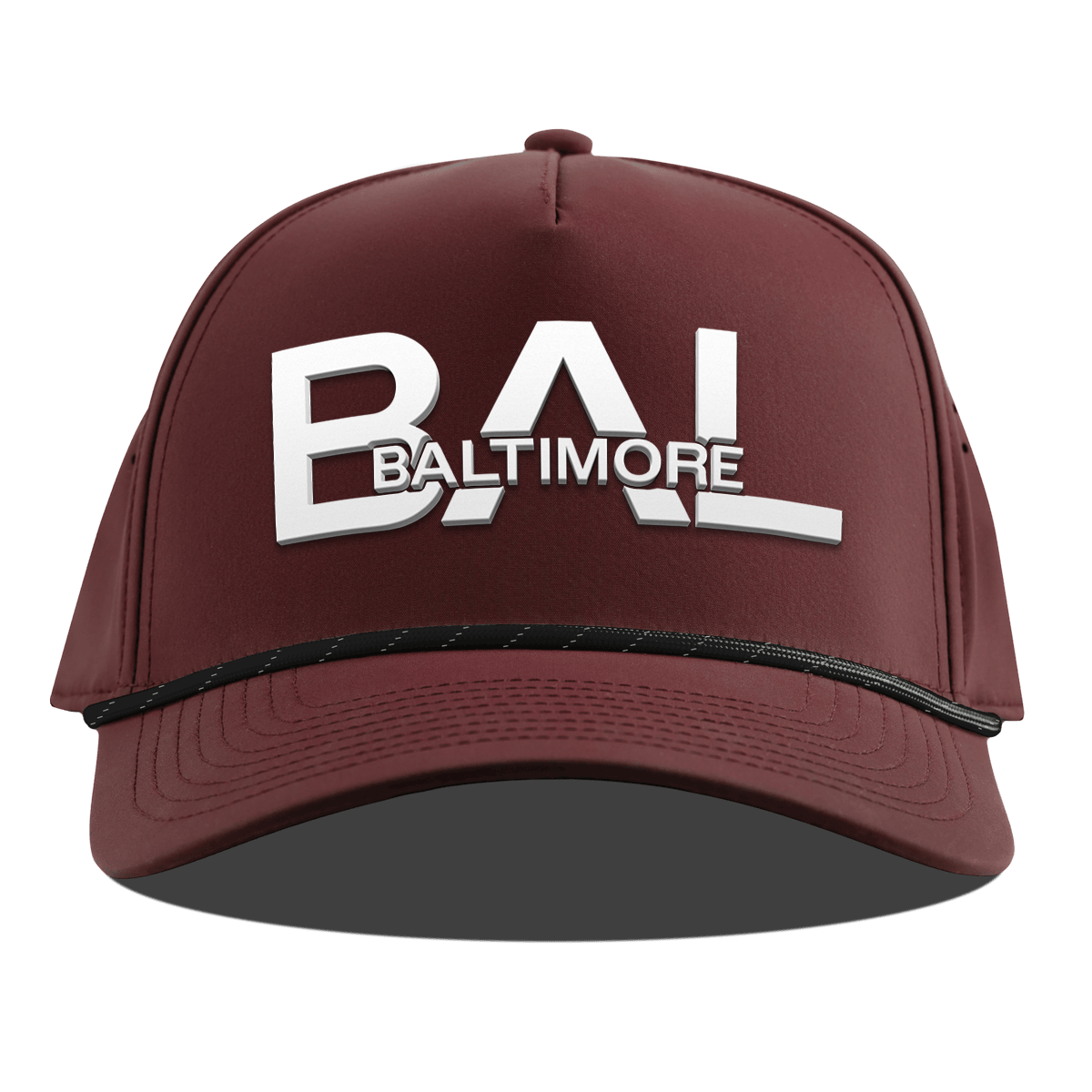 City Block Baltimore Curved 5 Panel Rope Maroon
