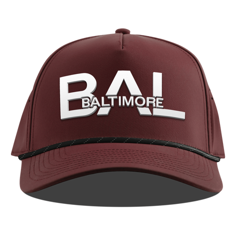 City Block Baltimore Curved 5 Panel Rope Maroon