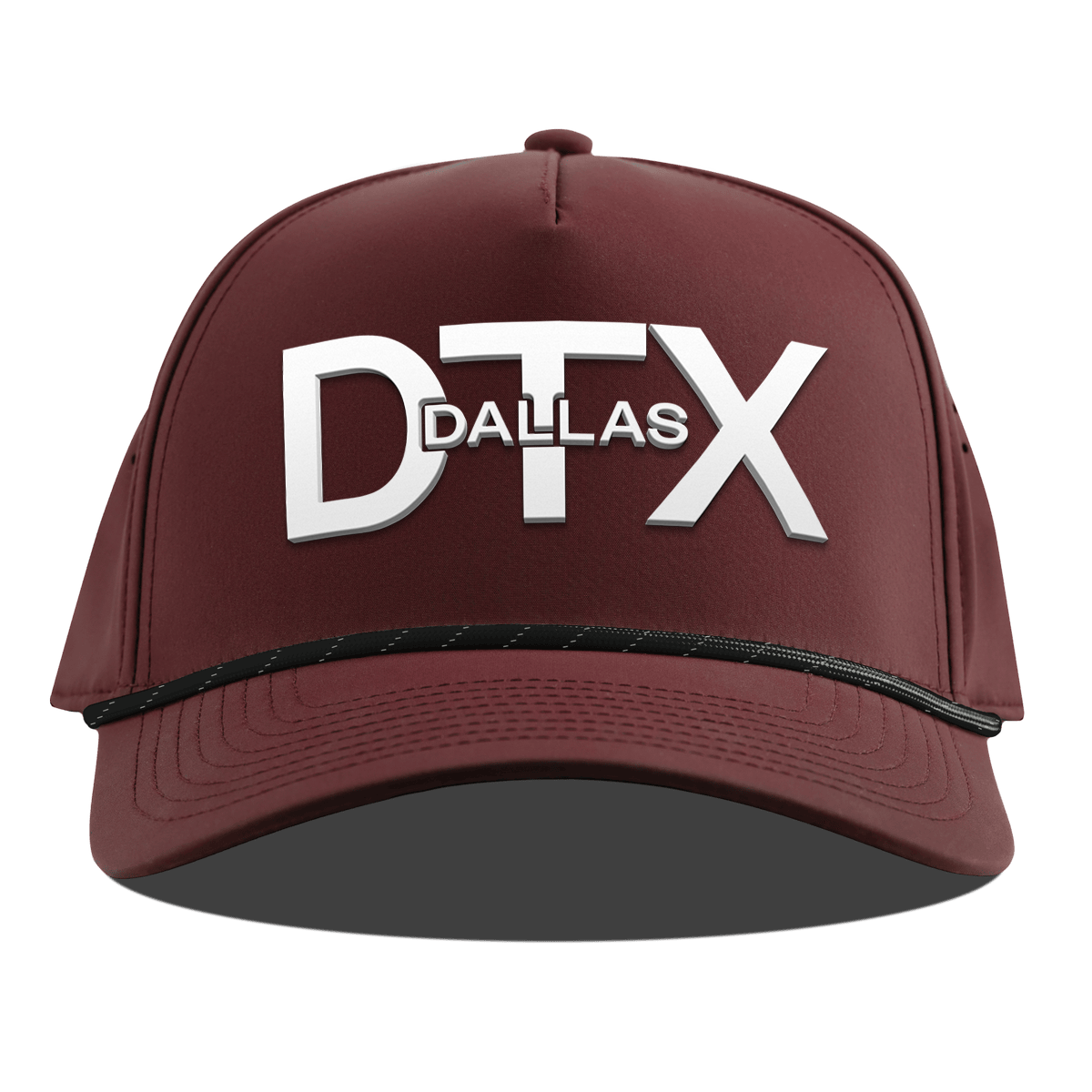 City Block Dallas (DTX) Curved 5 Panel Rope Maroon