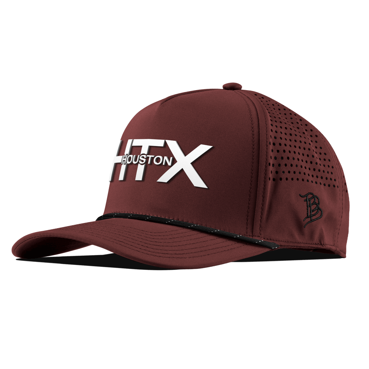 City Block Houston (HTX) Curved 5 Panel Rope Maroon