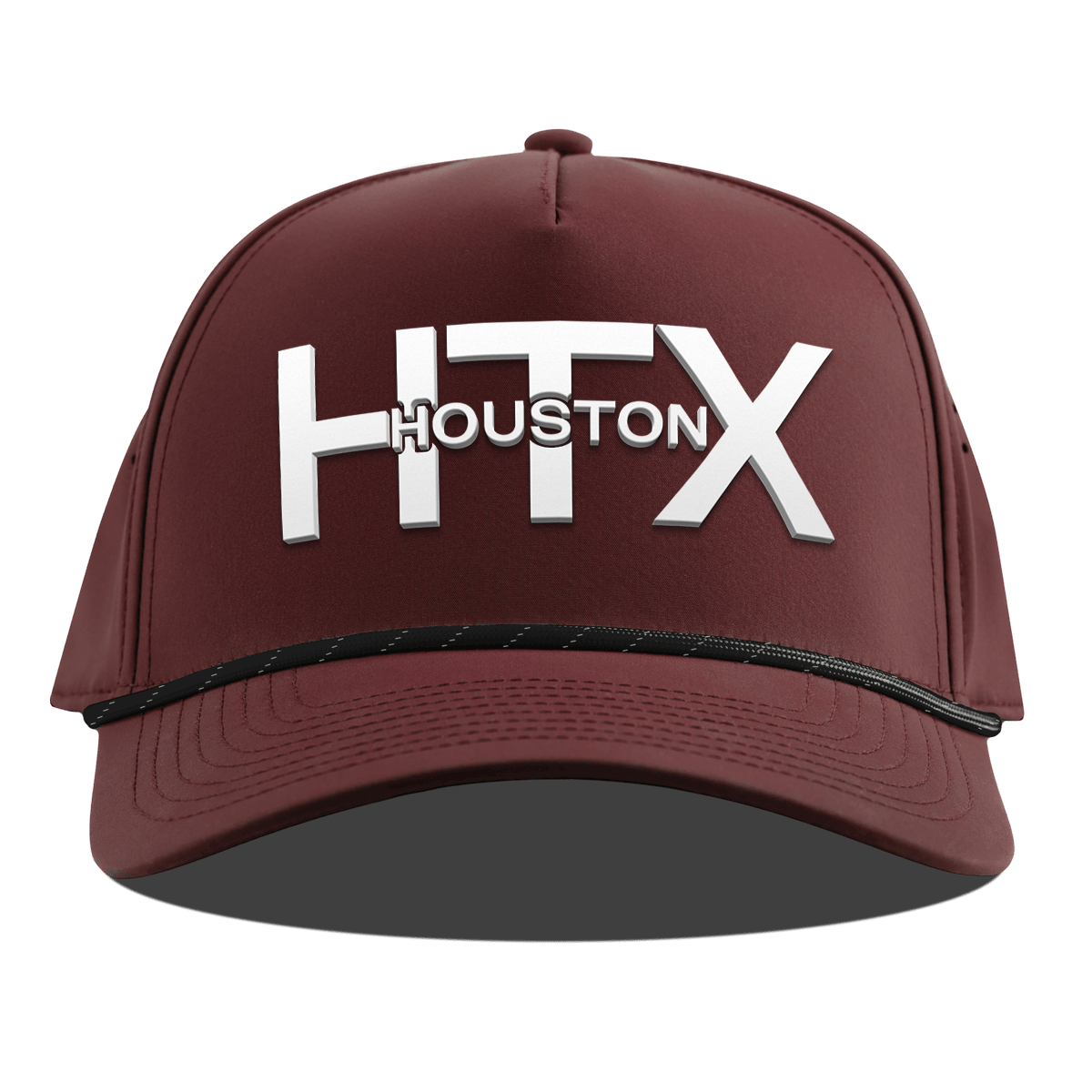 City Block Houston (HTX) Curved 5 Panel Rope Maroon