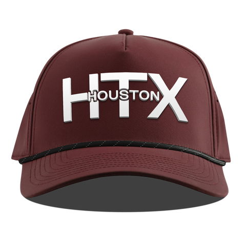 City Block Houston (HTX) Curved 5 Panel Rope Maroon