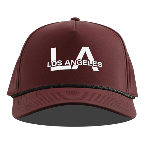City Block Los Angeles Curved 5 Panel Rope Maroon