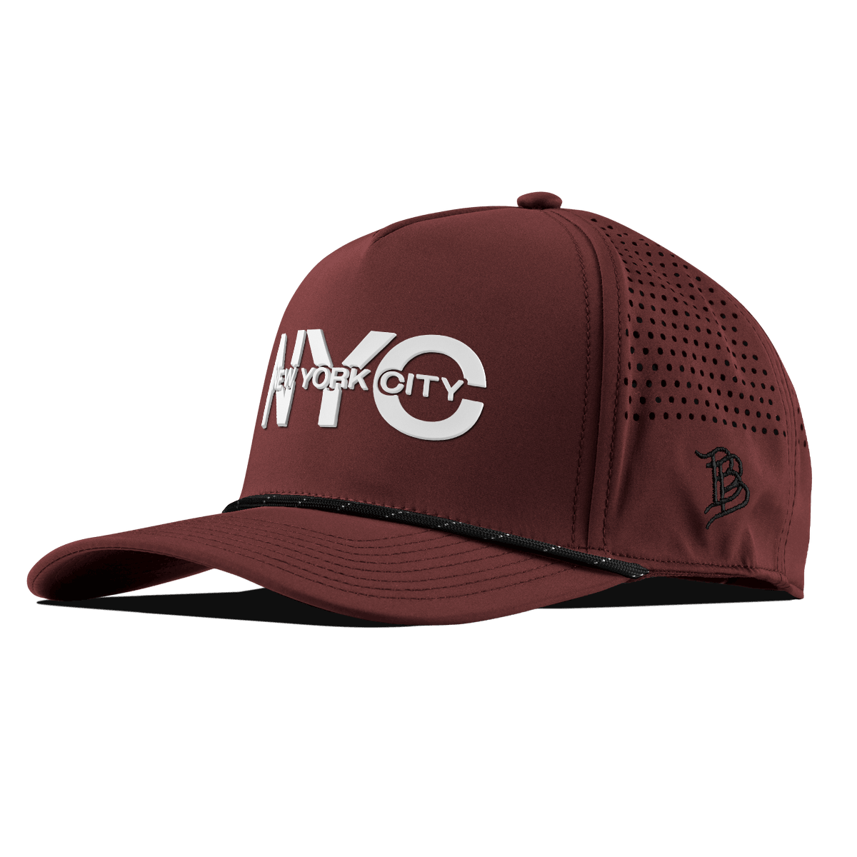 City Block New York Curved 5 Panel Rope Maroon