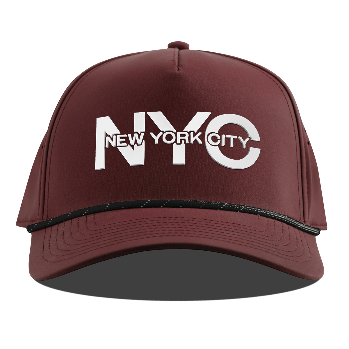 City Block New York Curved 5 Panel Rope Maroon