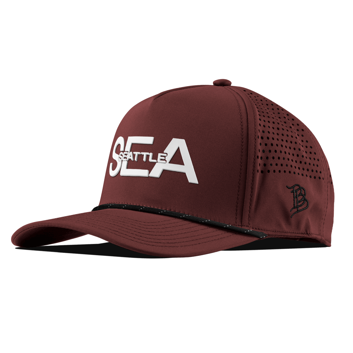 City Block Seattle Curved 5 Panel Rope Maroon