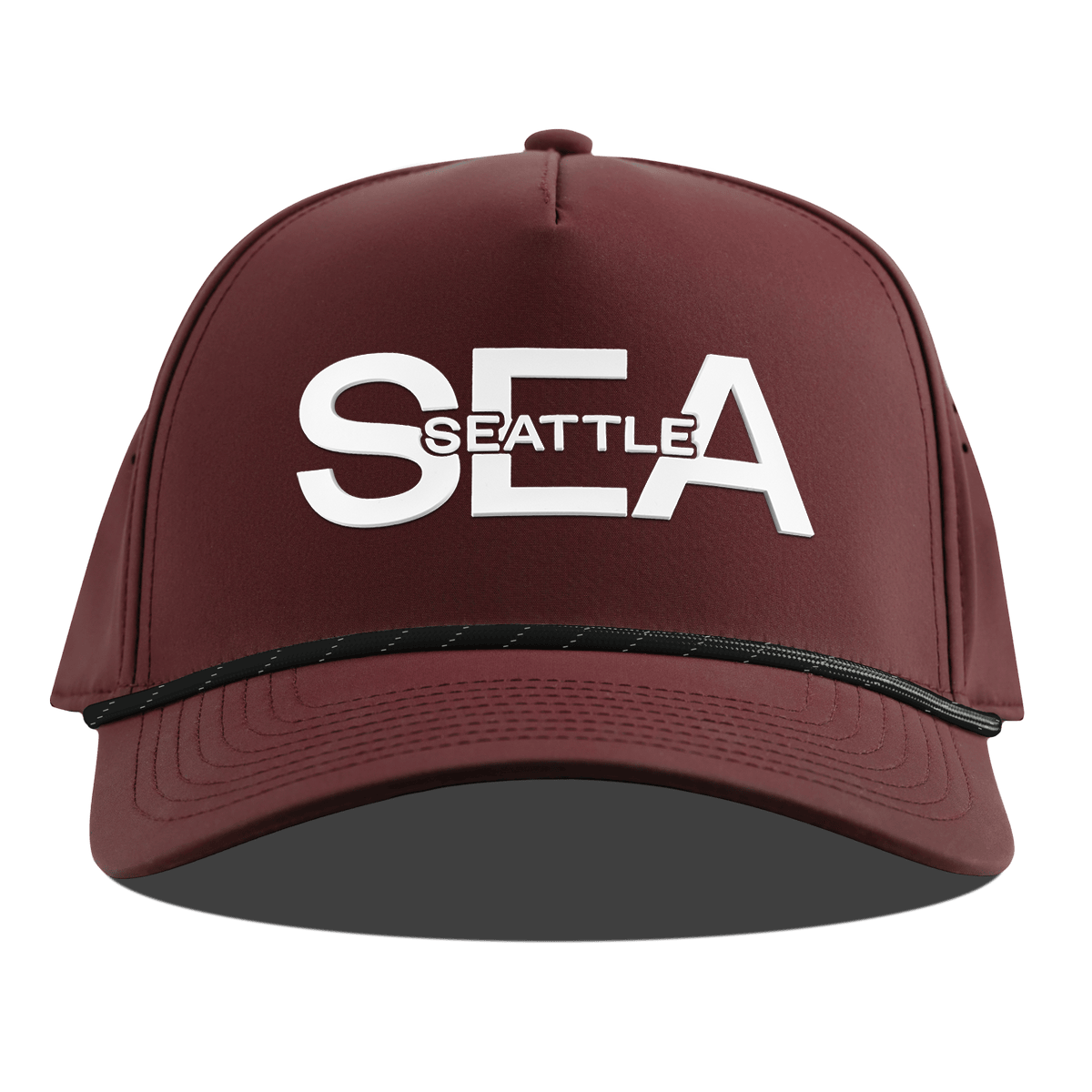City Block Seattle Curved 5 Panel Rope Maroon