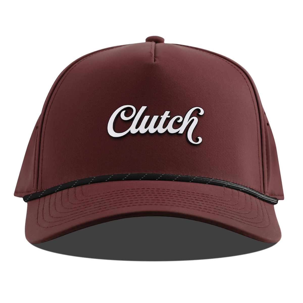 Clutch Script Curved 5 Panel Rope Maroon