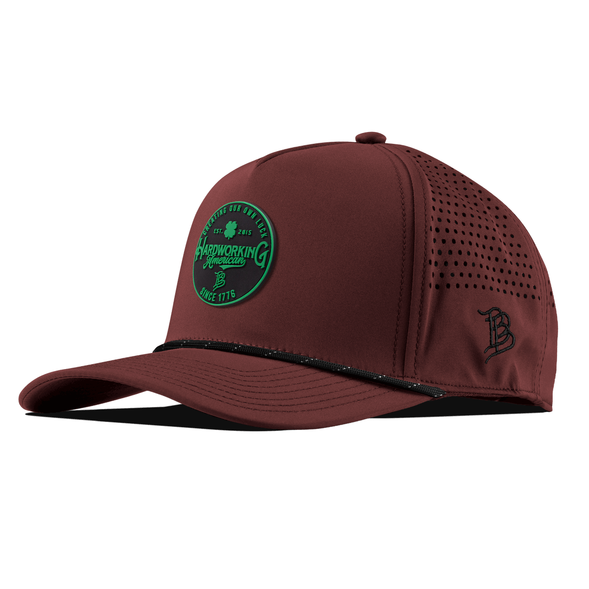 Create Your Luck Curved 5 Panel Rope Maroon