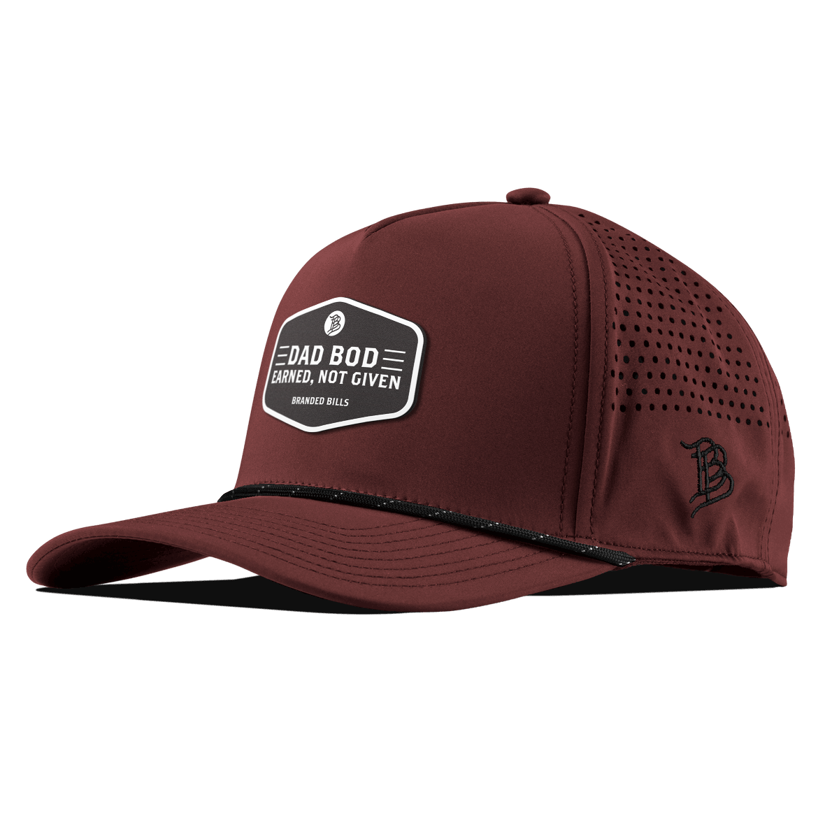 Dad Bod Curved 5 Panel Rope Maroon