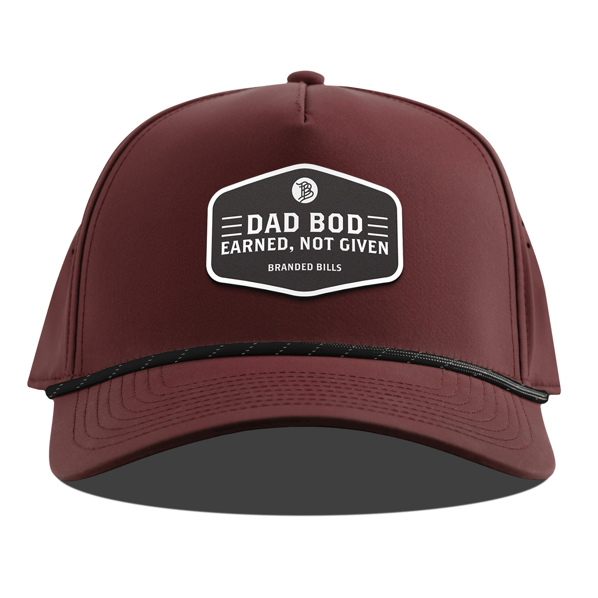Dad Bod Curved 5 Panel Rope Maroon