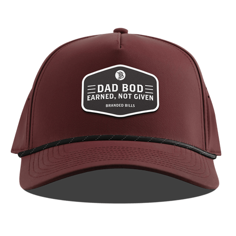 Dad Bod Curved 5 Panel Rope Maroon