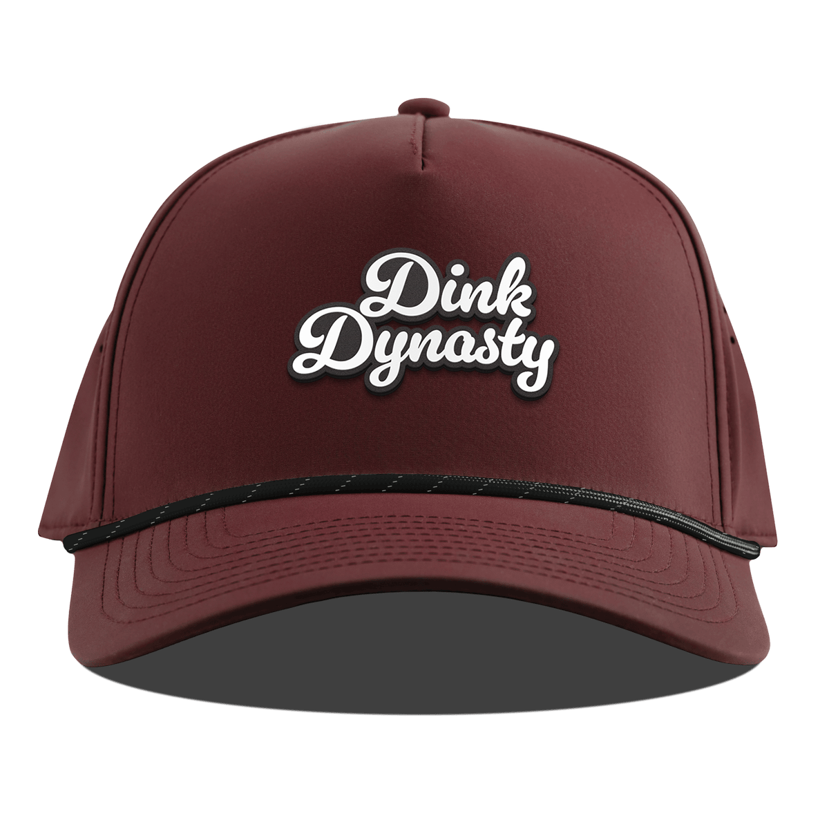 Dink Dynasty Script Curved 5 Panel Rope Maroon