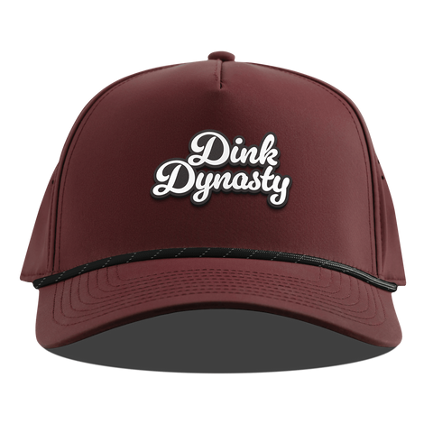 Dink Dynasty Script Curved 5 Panel Rope Maroon