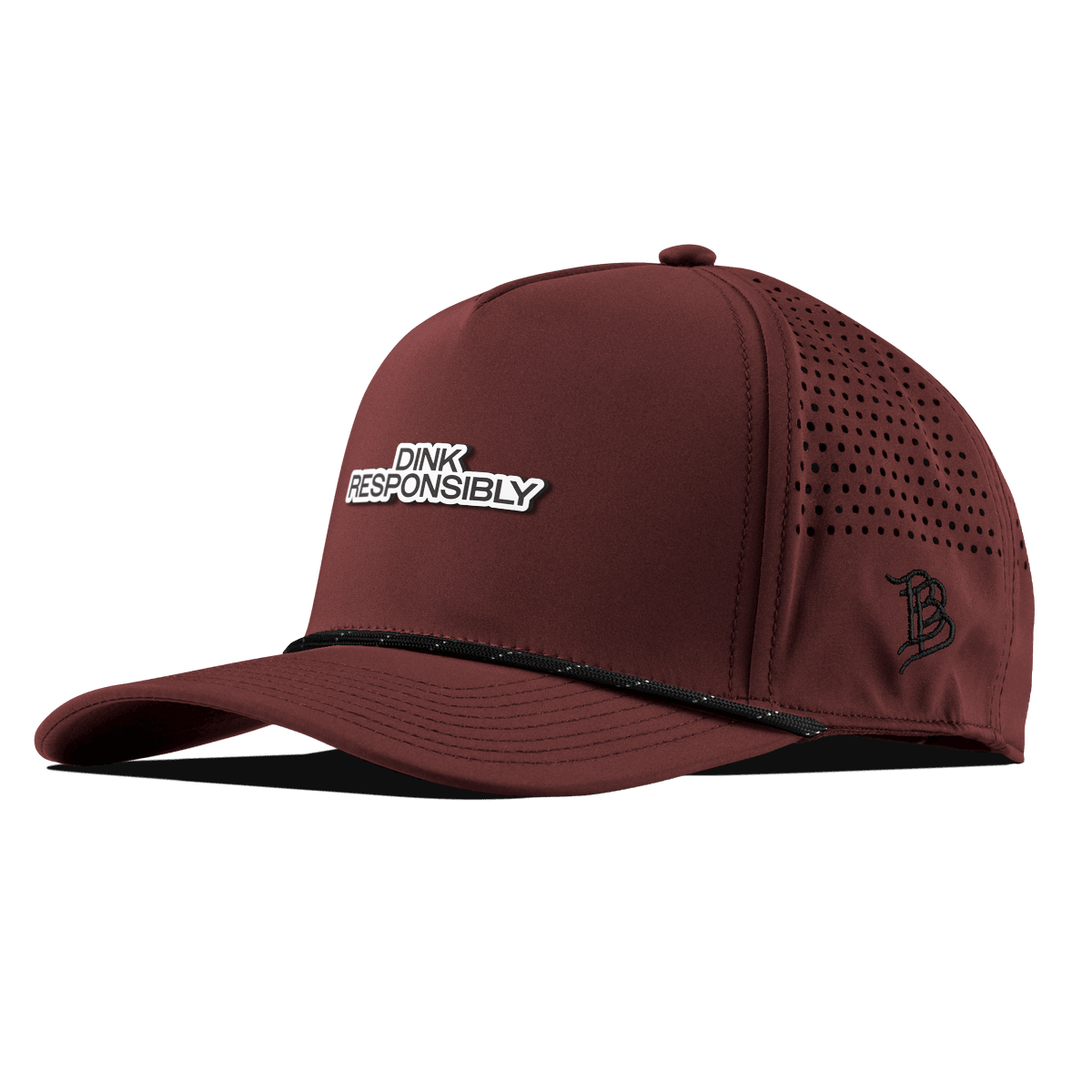 Dink Responsibly Curved 5 Panel Rope Maroon