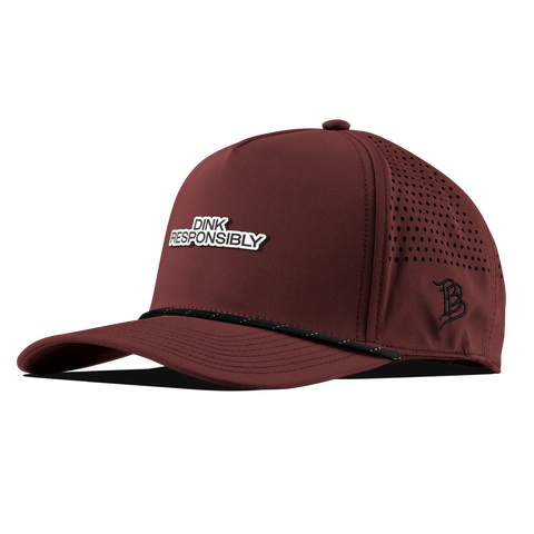 Dink Responsibly Curved 5 Panel Rope Maroon