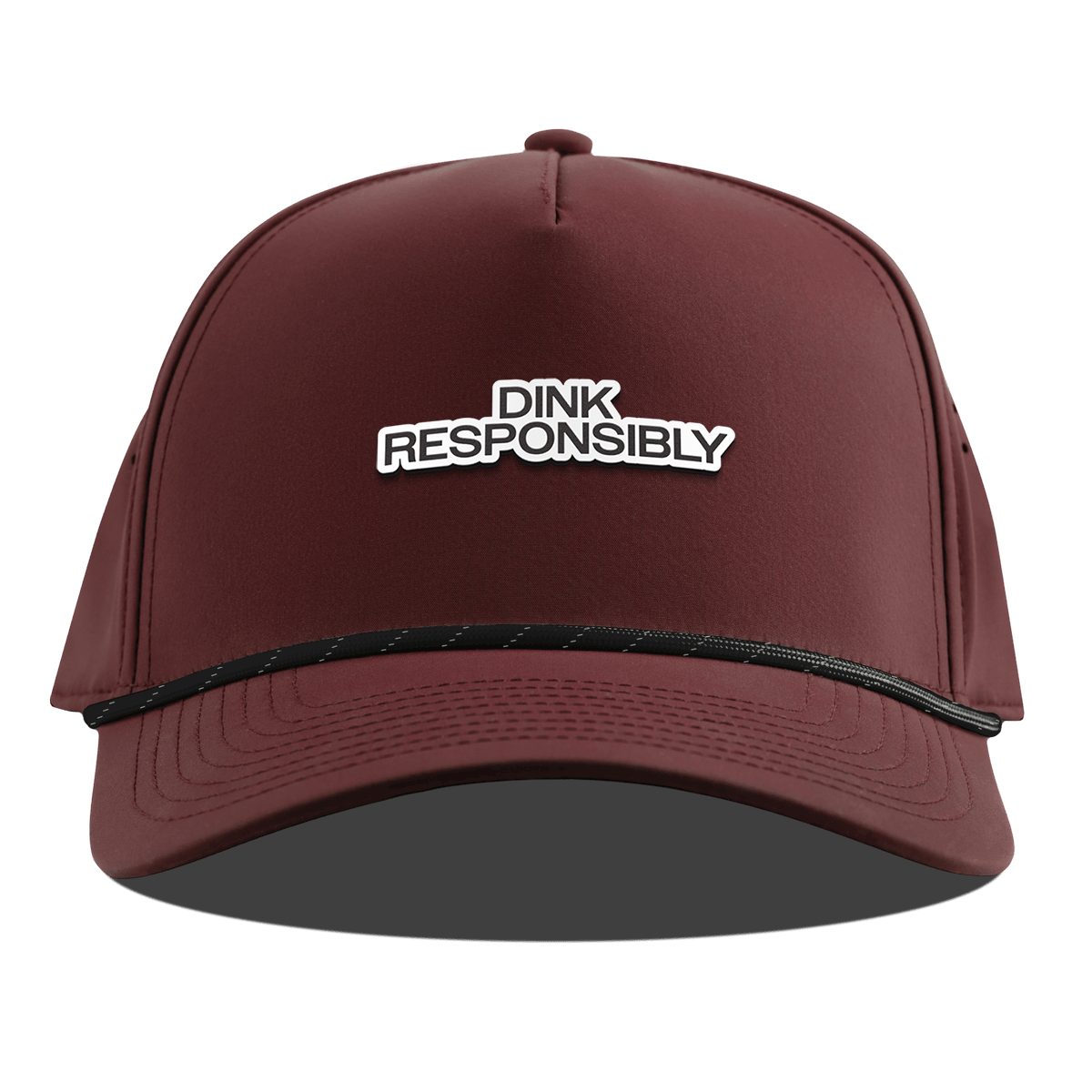 Dink Responsibly Curved 5 Panel Rope Maroon