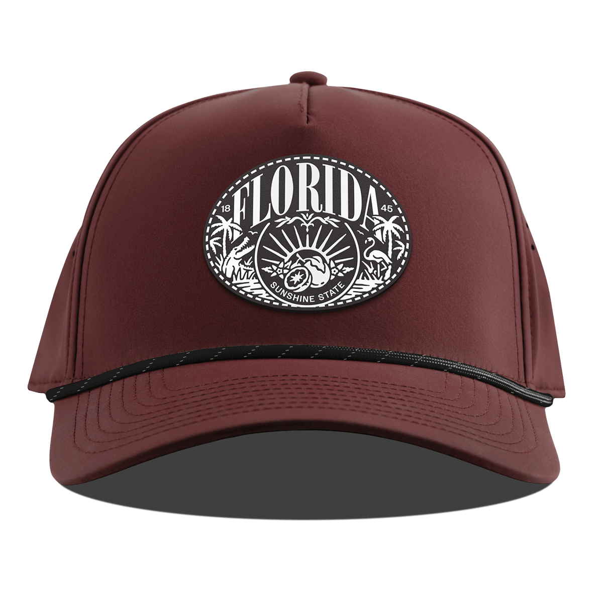 Florida Traveler Curved 5 Panel Rope Maroon
