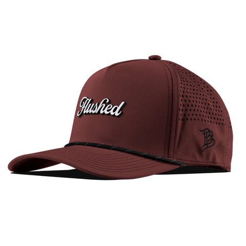 Flushed Script Curved 5 Panel Rope Maroon