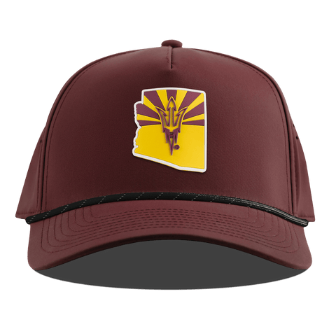 Arizona State University "Fork 'Em State" Curved 5 Panel Rope Maroon