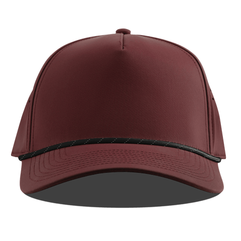 Bare Curved 5 Panel Rope Maroon Front