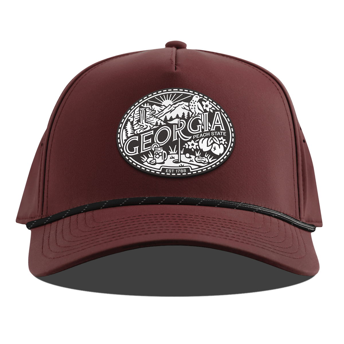 Georgia Traveler Curved 5 Panel Rope Maroon