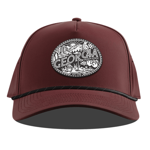 Georgia Traveler Curved 5 Panel Rope Maroon