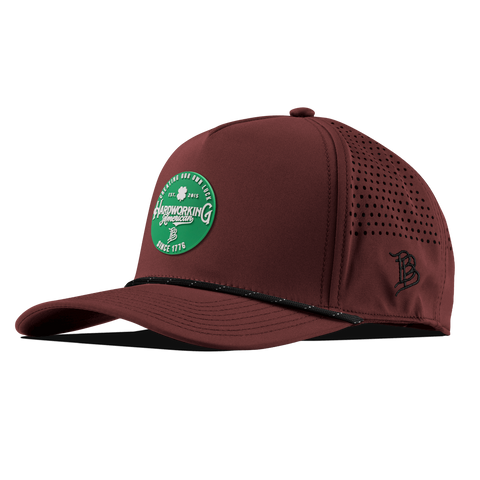 Get the Green Curved 5 Panel Rope Maroon