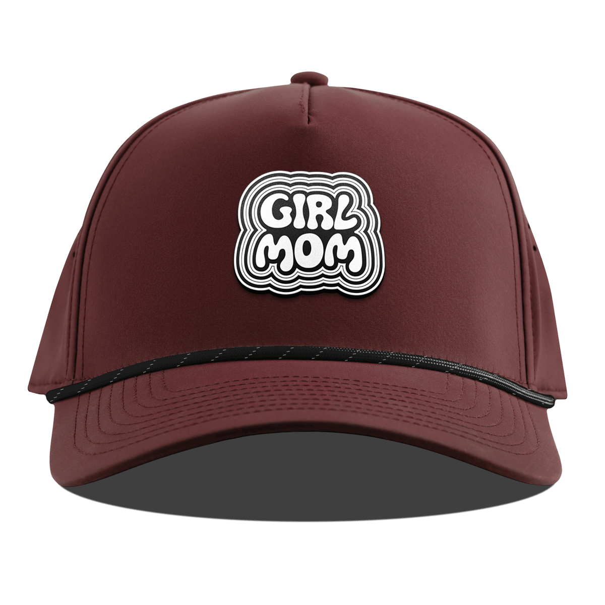 Girl Mom Curved 5 Panel Rope Maroon
