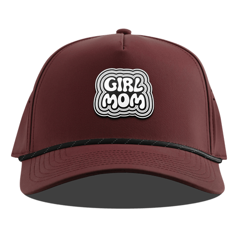 Girl Mom Curved 5 Panel Rope Maroon