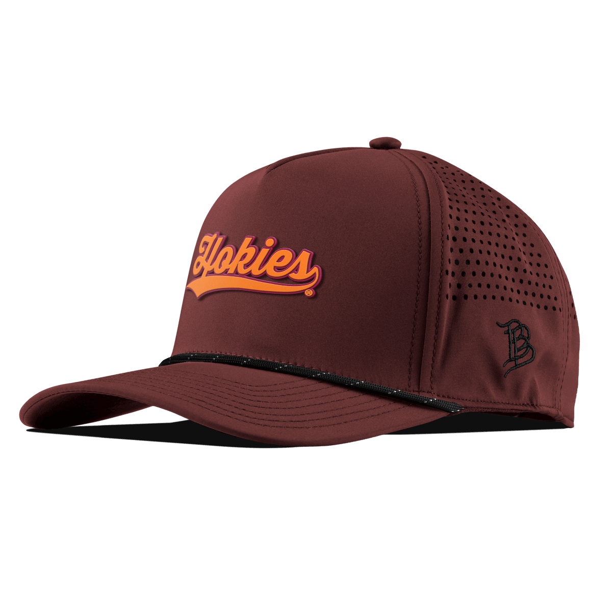 Virginia Tech University "Hokies Script" Curved 5 Panel Rope Maroon