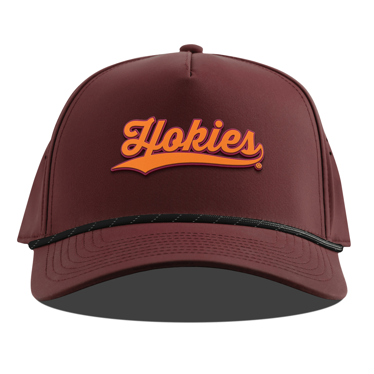 Virginia Tech University "Hokies Script" Curved 5 Panel Rope Maroon