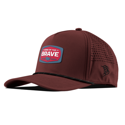 Home of the Brave Curved 5 Panel Rope Maroon