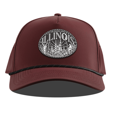 Illinois Traveler Curved 5 Panel Rope Maroon