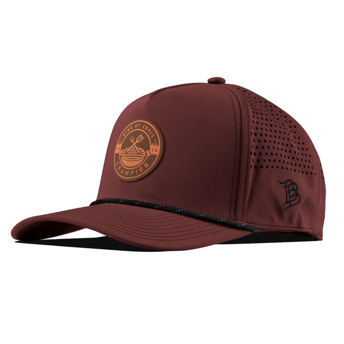 King of Coals Curved 5 Panel Rope Maroon