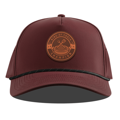 King of Coals Curved 5 Panel Rope Maroon
