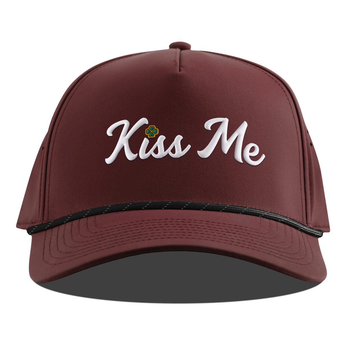 Kiss Me Curved 5 Panel Rope Maroon