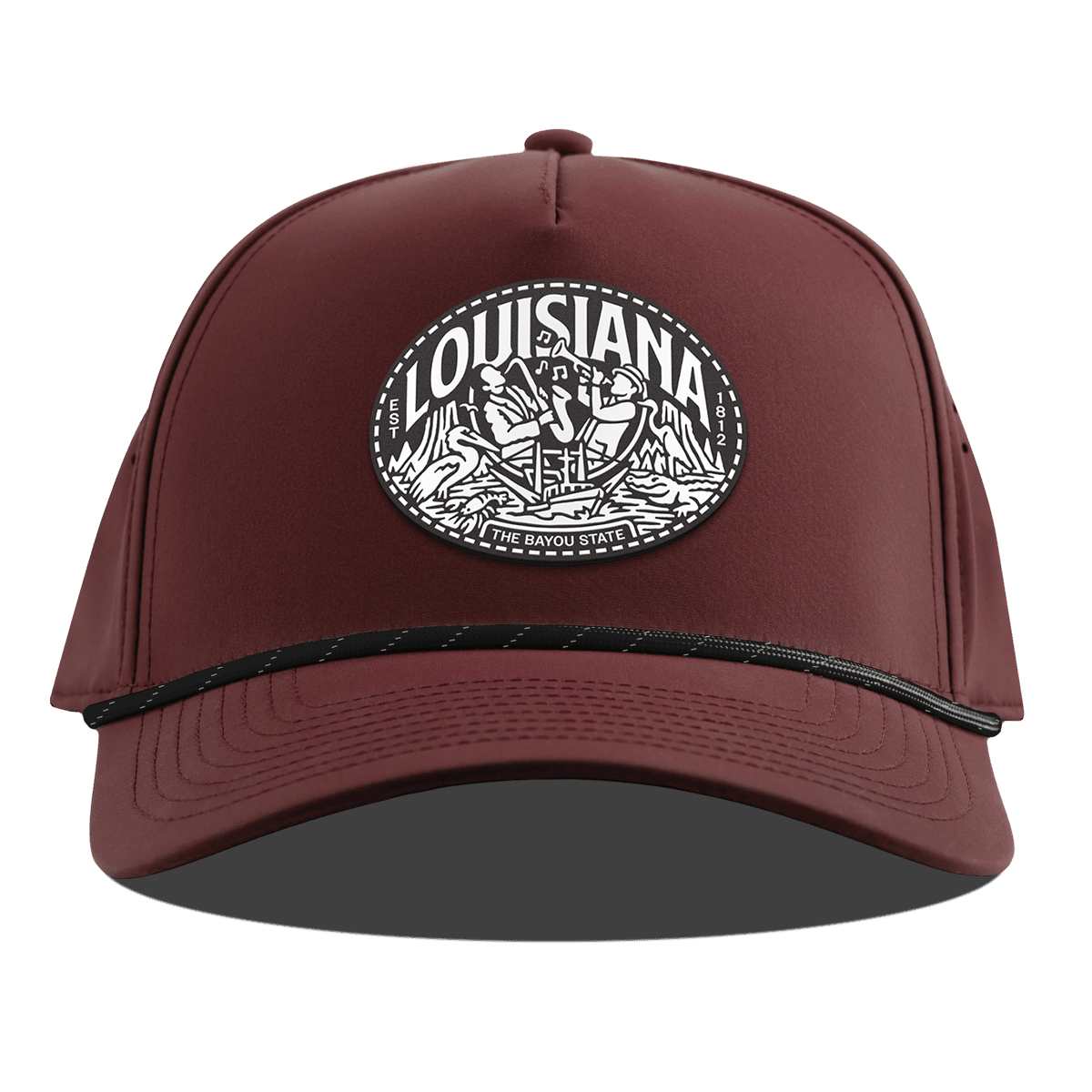 Louisiana Traveler Curved 5 Panel Rope Maroon