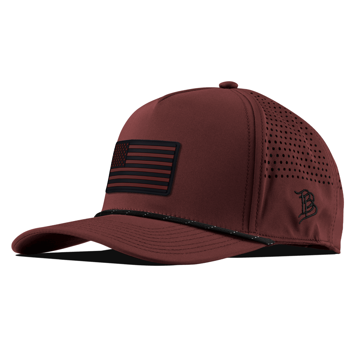 United Old Glory Curved 5 Panel Rope Maroon/Black