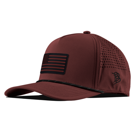 United Old Glory Curved 5 Panel Rope Maroon/Black