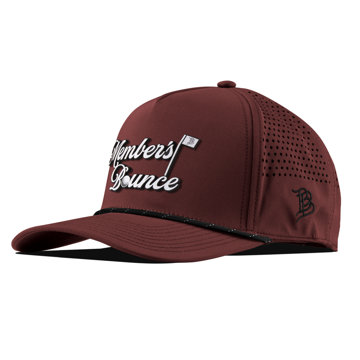 Member's Bounce Curved 5 Panel Rope Maroon/Black 