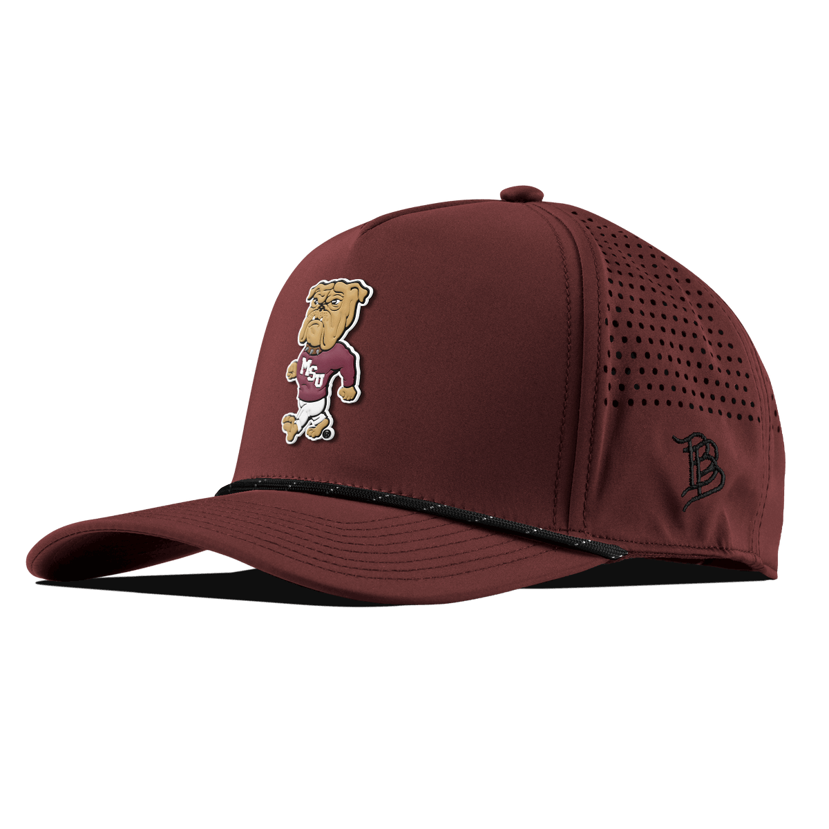 Mississippi State University "Mississippi State Bully" Curved 5 Panel Rope Maroon