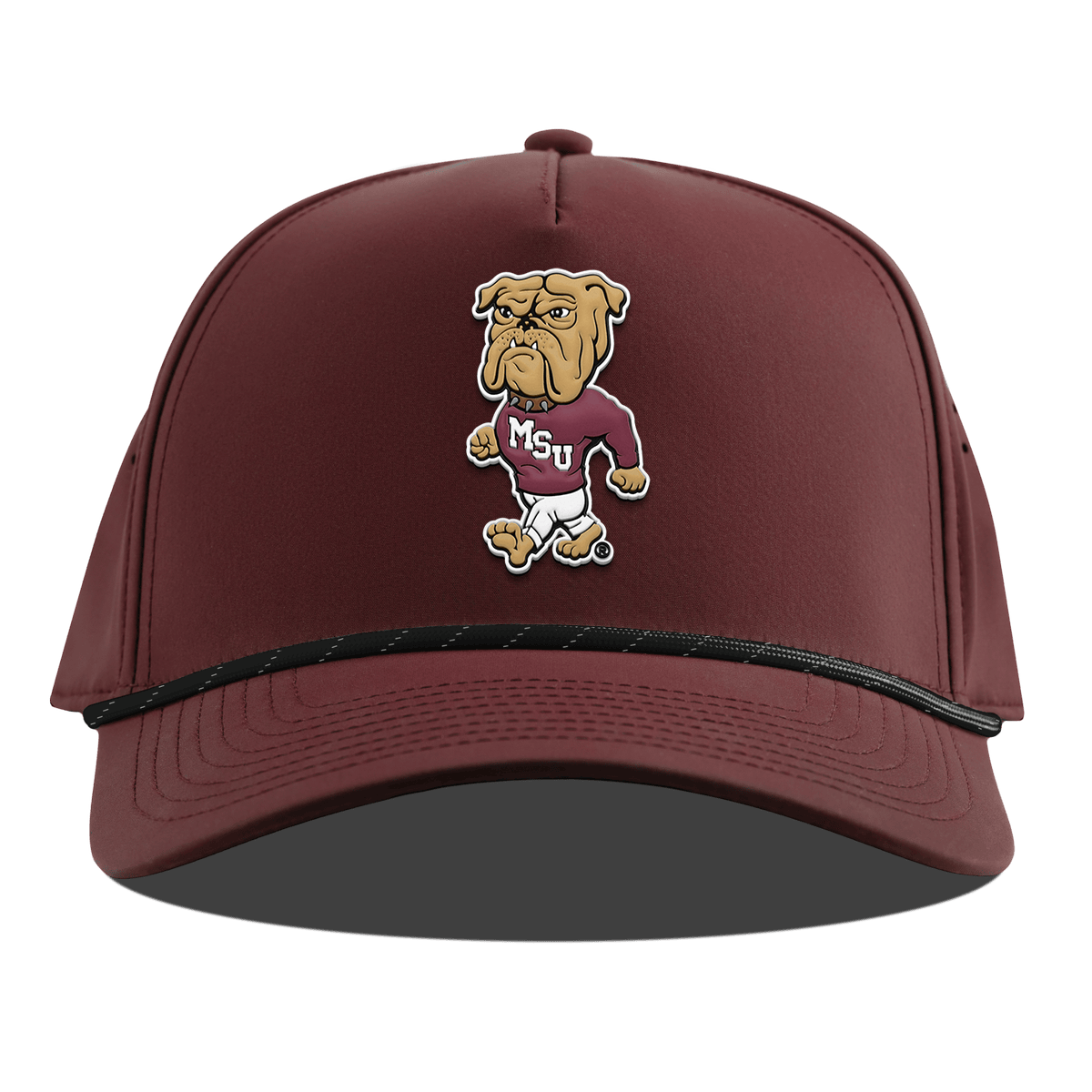 Mississippi State University "Mississippi State Bully" Curved 5 Panel Rope Maroon