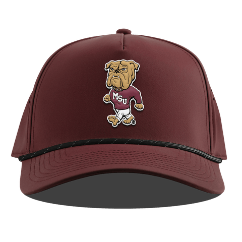 Mississippi State University "Mississippi State Bully" Curved 5 Panel Rope Maroon