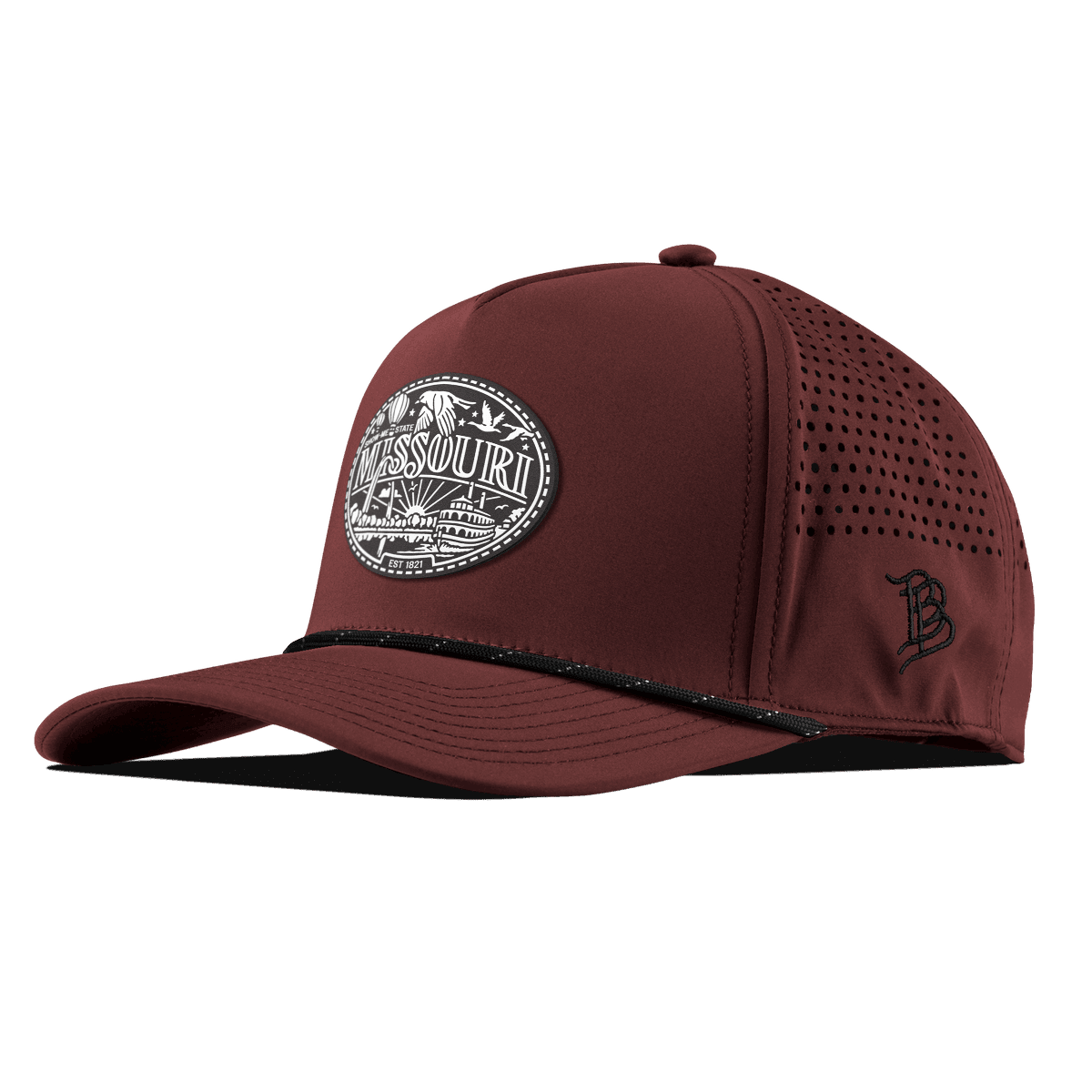 Missouri Traveler Curved 5 Panel Rope Maroon
