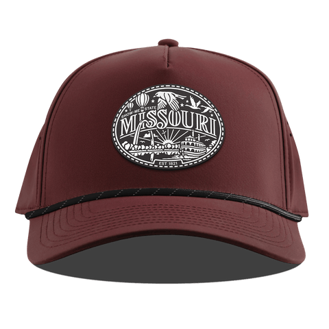 Missouri Traveler Curved 5 Panel Rope Maroon