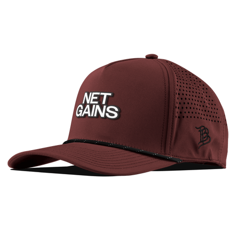 Net Gains Curved 5 Panel Rope Maroon